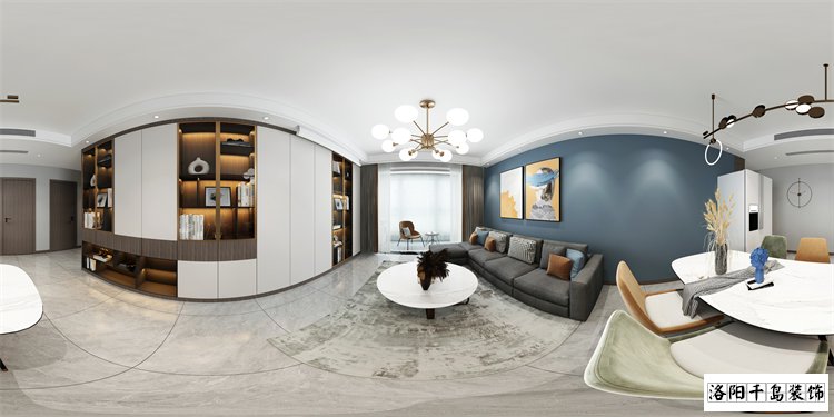 孟津紅太陽花園現(xiàn)代簡(jiǎn)約去電視墻裝修案例